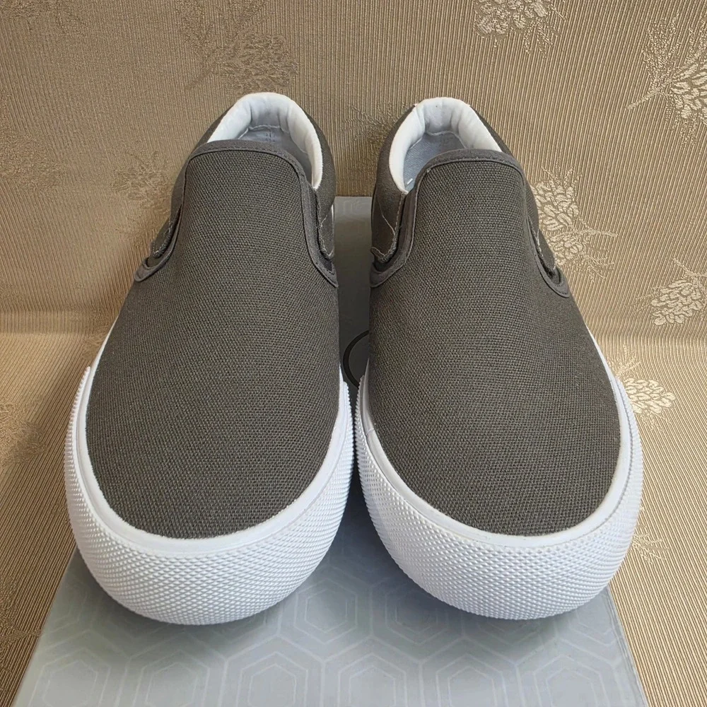 Hurley Arlo Slip Mens 8 Grey Canvas Low Top Casual Sneakers 1566106